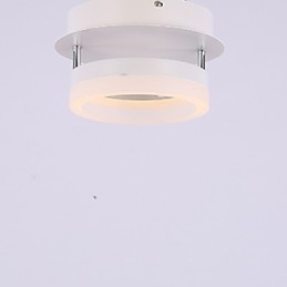 Plafoniera a filo moderna in metallo bianco con LED integrato 6 W