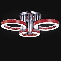 Plafoniera LED a filo moderna contemporanea cromata 60 cm