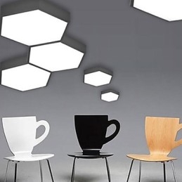 Plafoniera a filo geometrica esagonale