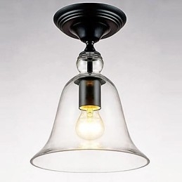 Plafoniera moderna semplice 1 luce in vetro e metallo E26/E27 60 W