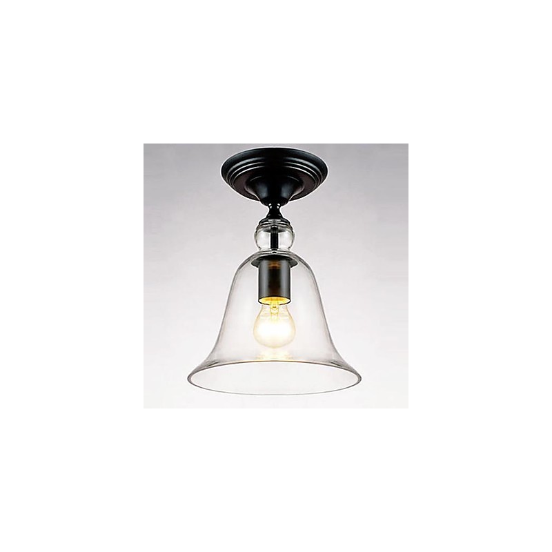 Plafoniera moderna semplice 1 luce in vetro e metallo E26/E27 60 W