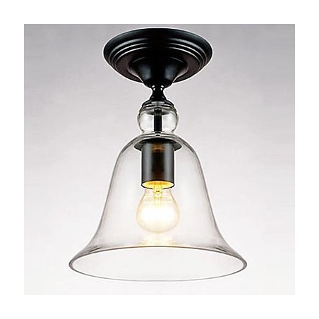 Plafoniera moderna semplice 1 luce in vetro e metallo E26/E27 60 W