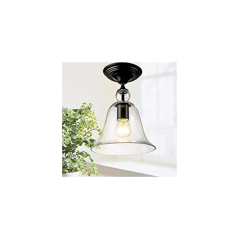 Plafoniera moderna semplice 1 luce in vetro e metallo E26/E27 60 W