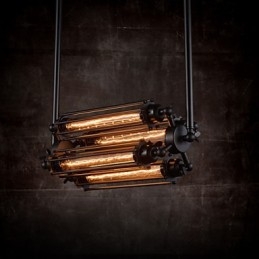 Lampadario mini in metallo elettroplaccato stile retrò rustico Lodge