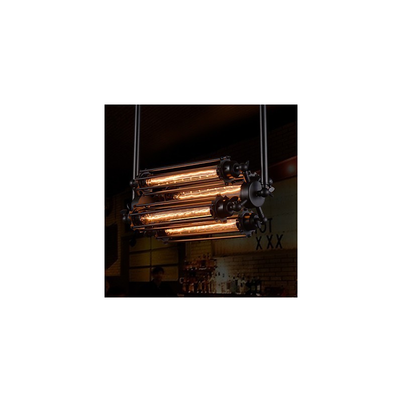 Lampadario mini in metallo elettroplaccato stile retrò rustico Lodge