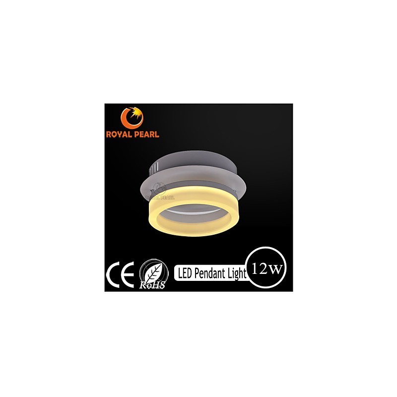 Lampada a sospensione LED moderna in acrilico bianco caldo 90 lm 12 W