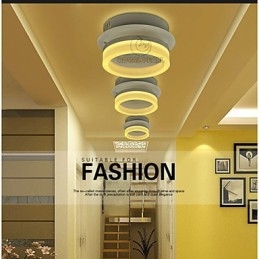 Lampada a sospensione LED moderna in acrilico bianco caldo 90 lm 12 W