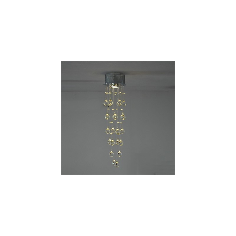 Plafoniera a filo in cristallo argento GU10 1 lampadina