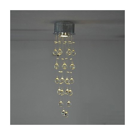Plafoniera a filo in cristallo argento GU10 1 lampadina