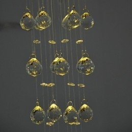Plafoniera a filo in cristallo argento GU10 1 lampadina