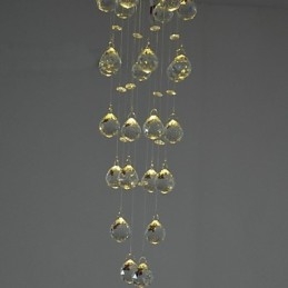 Plafoniera a filo in cristallo argento GU10 1 lampadina