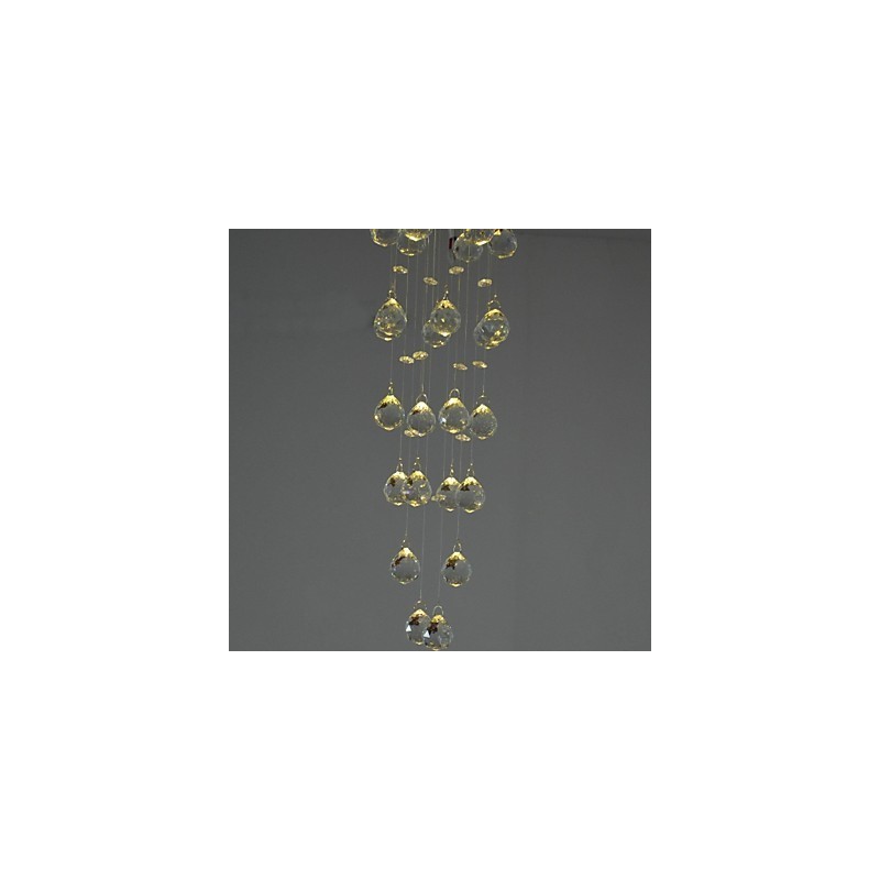 Plafoniera a filo in cristallo argento GU10 1 lampadina