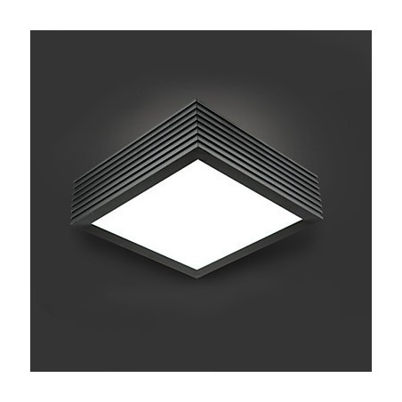 Plafoniera moderna a filo nera con diffusore bianco in acrilico 8W