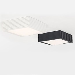 Plafoniera moderna a filo nera con diffusore bianco in acrilico 8W