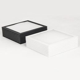 Plafoniera moderna a filo nera con diffusore bianco in acrilico 8W