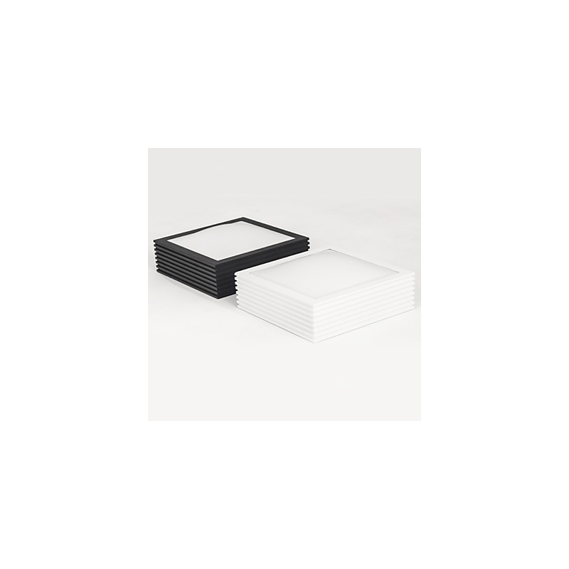 Plafoniera moderna a filo nera con diffusore bianco in acrilico 8W