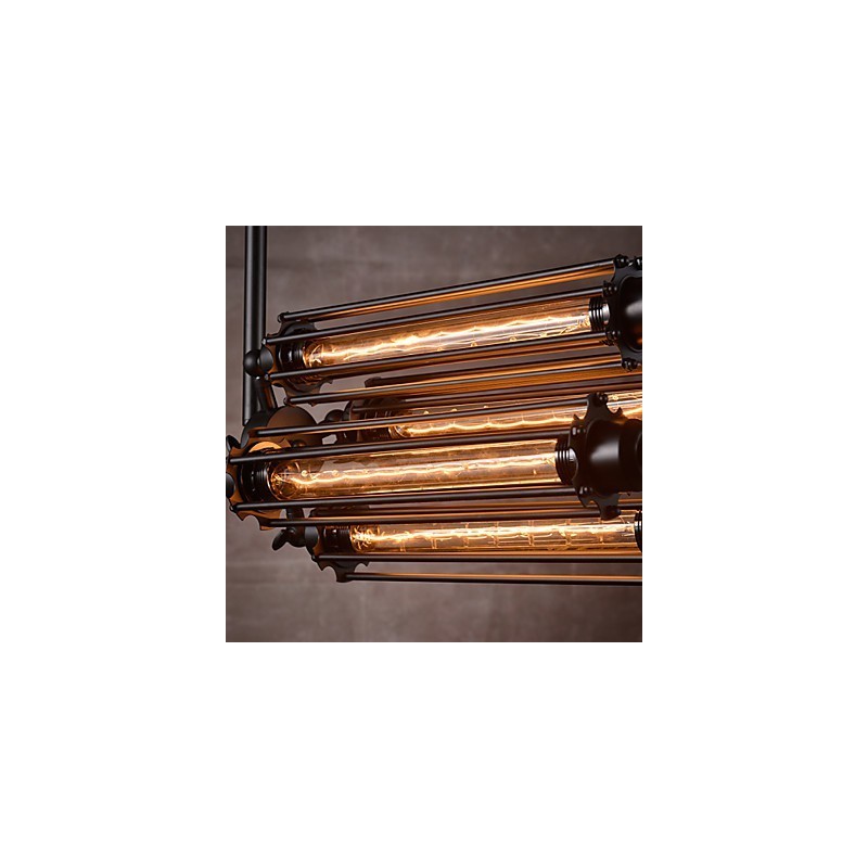 Lampadario mini in metallo elettroplaccato stile retrò rustico Lodge