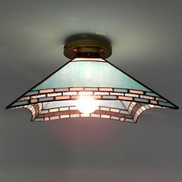 Plafoniera a filo in vetro stile retrò 3 lampadine E26/E27 29,5 cm