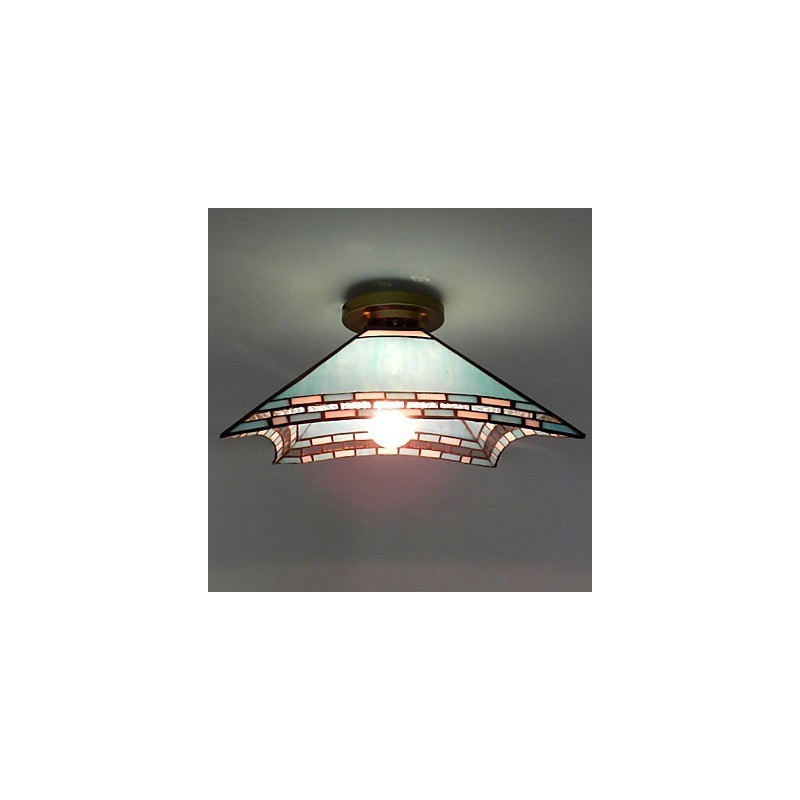 Plafoniera a filo in vetro stile retrò 3 lampadine E26/E27 29,5 cm