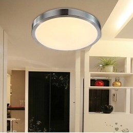 Plafoniera da incasso rotonda moderna Ø 35 cm argento e bianco