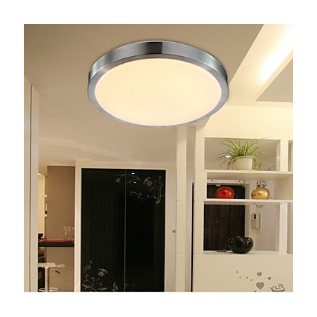 Plafoniera da incasso rotonda moderna Ø 35 cm argento e bianco