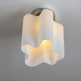 Lampada a sospensione a filo nuvole di vetro con cupola, 2 lampadine