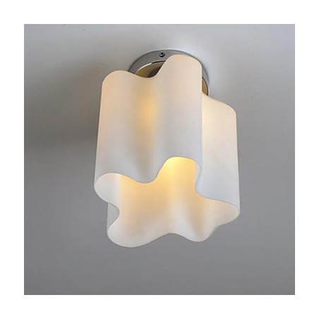 Lampada a sospensione a filo nuvole di vetro con cupola, 2 lampadine