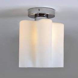 Lampada a sospensione a filo nuvole di vetro con cupola, 2 lampadine