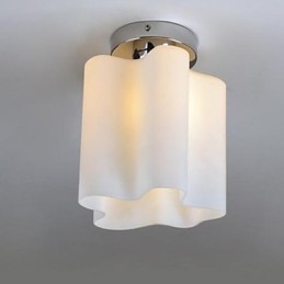 Lampada a sospensione a filo nuvole di vetro con cupola, 2 lampadine