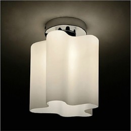 Lampada a sospensione a filo nuvole di vetro con cupola, 2 lampadine