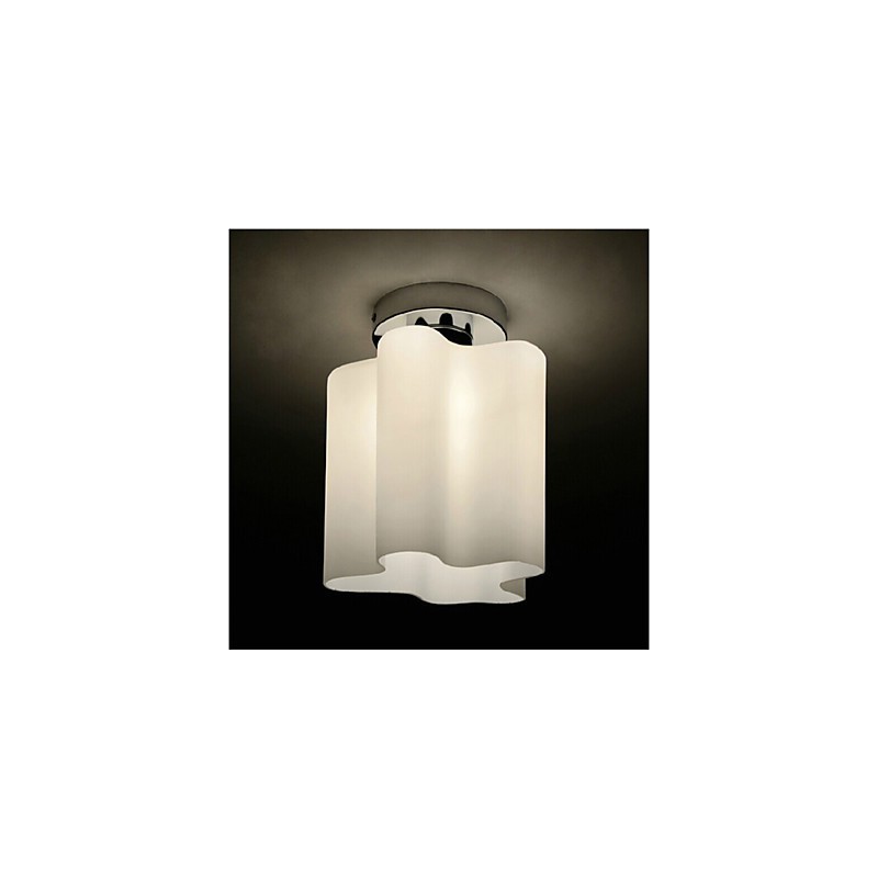 Lampada a sospensione a filo nuvole di vetro con cupola, 2 lampadine