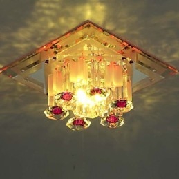 Plafoniera a filo in cristallo CreativeTube SMD con 3 lampadine