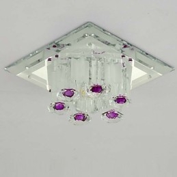Plafoniera a filo in cristallo CreativeTube SMD con 3 lampadine