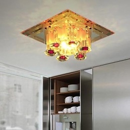Plafoniera a filo in cristallo CreativeTube SMD con 3 lampadine
