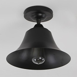 Plafoniera a filo retrò classica in metallo nero