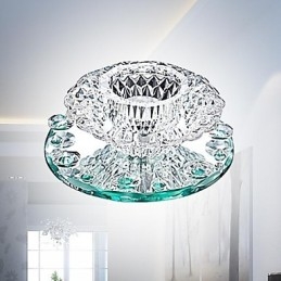 Plafoniera LED a filo moderna contemporanea in metallo cromato e cristallo Mini