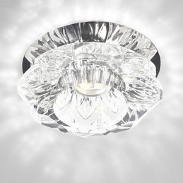 Plafoniera moderna in vetro trasparente con 3 luci LED