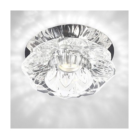 Plafoniera moderna in vetro trasparente con 3 luci LED
