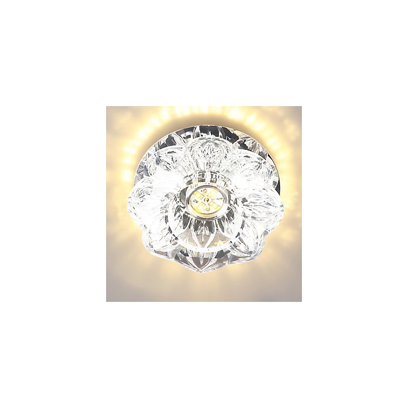 Plafoniera moderna in vetro trasparente con 3 luci LED
