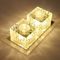 Plafoniera in cristallo 27x15x5 cm SMD 6W a filo