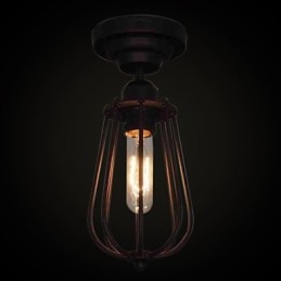 Plafoniera a filo retrò elegante 1 luce cromo MS 86263