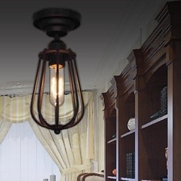 Plafoniera a filo retrò elegante 1 luce cromo MS 86263