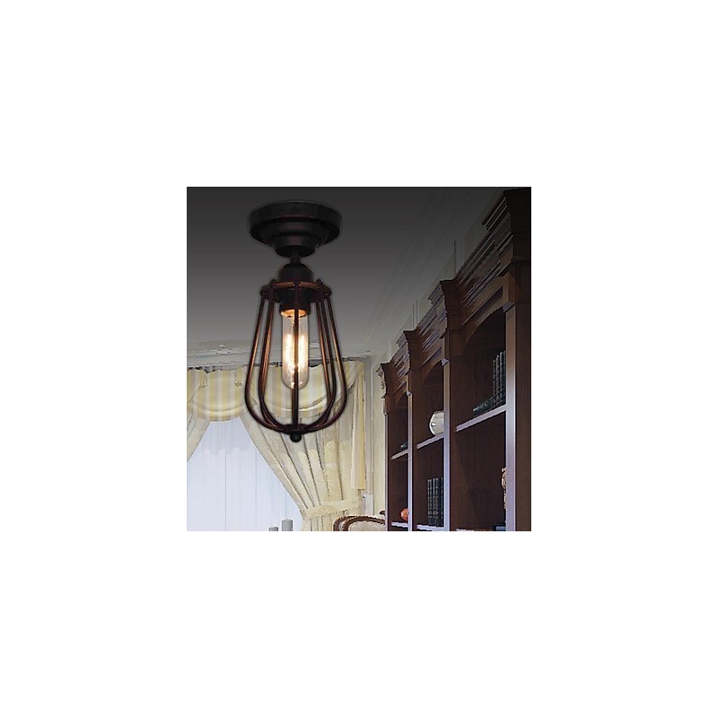 Plafoniera a filo retrò elegante 1 luce cromo MS 86263