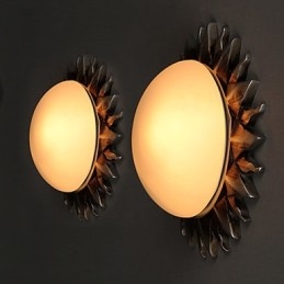 Plafoniera a filo LED girasoli cartoon in vetro 26×8 cm