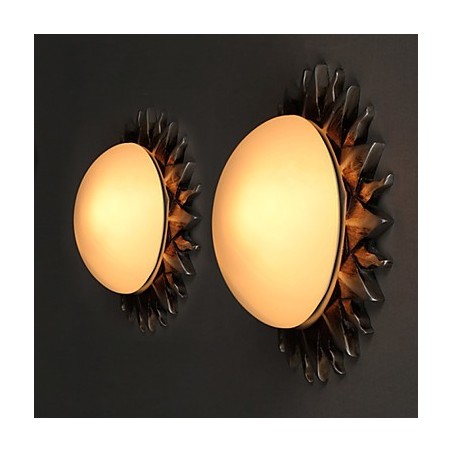Plafoniera a filo LED girasoli cartoon in vetro 26×8 cm