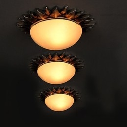 Plafoniera a filo LED girasoli cartoon in vetro 26×8 cm