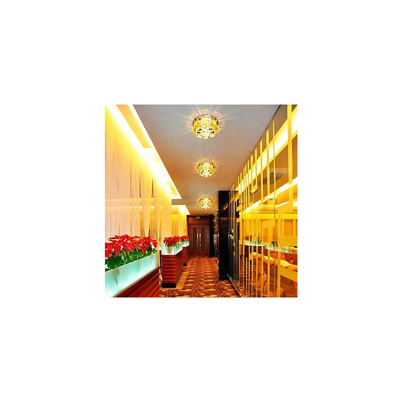 Plafoniera a filo in cristallo 12*4.5 cm Smd CreativeTube con 3 lampadine