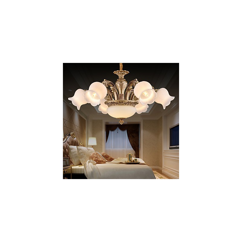Lampadario moderno contemporaneo in metallo giallo e bianco 3 lampadine E26/E27