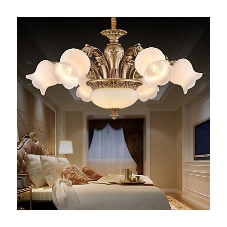 Lampadario moderno contemporaneo in metallo giallo e bianco 3 lampadine E26/E27