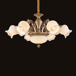 Lampadario moderno contemporaneo in metallo giallo e bianco 3 lampadine E26/E27